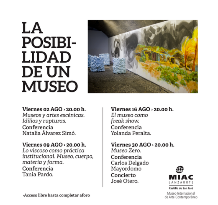 calendario conferencias la posibilidad de un museo exposición MIAC CACT Lanzarote